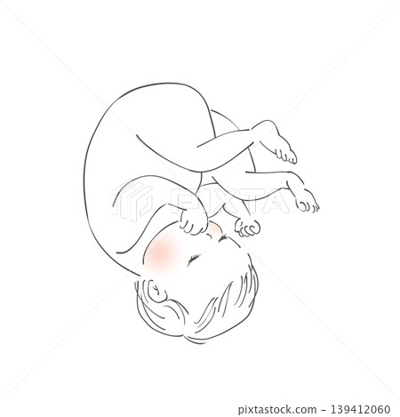 Baby, gray outline Baby, gray outline 139412060