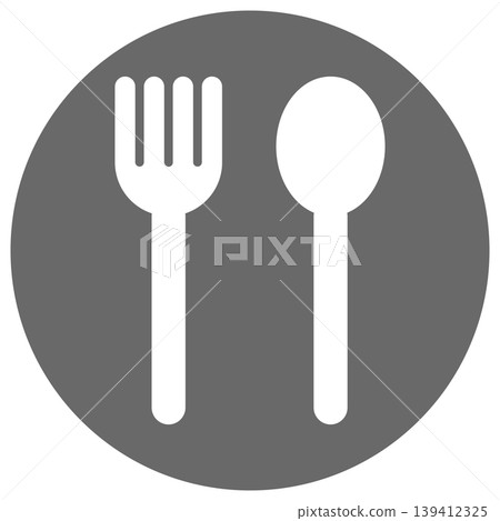 簡單的圓形矢量食物圖標 139412325