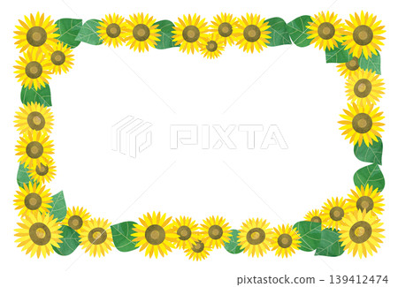 Sunflower frame 139412474