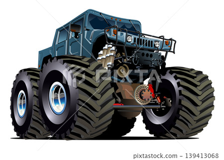 Cartoon Monster Truck 139413068