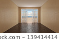 Empty Interior Room with Open Doors and Beach Ocean View 139414414