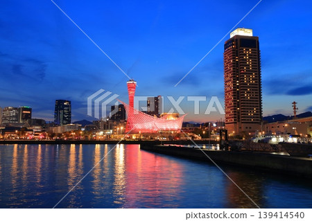 [兵庫縣]神戶美利堅公園的夜景 139414540