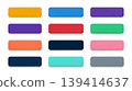 Set of glossy, rounded rectangular buttons 139414637