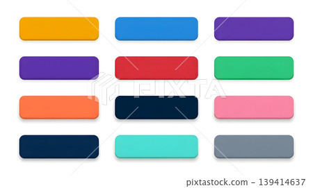 Set of glossy, rounded rectangular buttons Set of glossy, rounded rectangular buttons 139414637