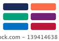 Set of glossy, rounded rectangular buttons 139414638