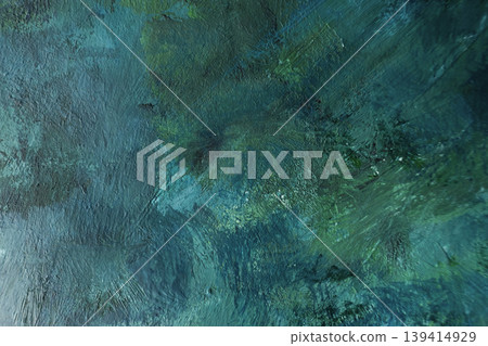Abstract green and blue background with brush strokes and soft focus 139414929
