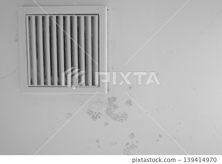 Mold growth near air vent showing humidity and ventilation problem 139414970