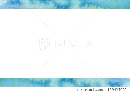 A refreshing watercolor frame background (blue, green, copy space) A refreshing watercolor frame background (blue, green, copy space) 139415021