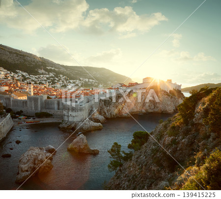 Panorama of old town of Dubrovnik city, Croatia Panorama of old town of Dubrovnik city, Croatia 139415225