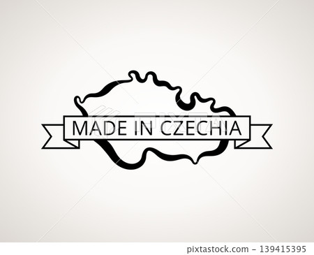 Made in Czechia with map Made in Czechia with map 139415395