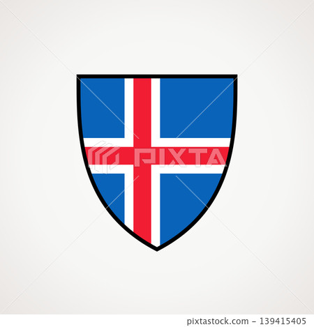 Shield - flag of Iceland 139415405
