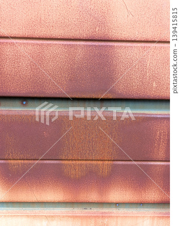 Lined rusted and painted weathered metal background patina Lined rusted and painted weathered metal background patina 139415815