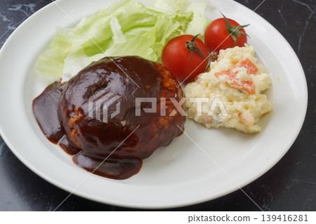 Demiglace hamburger steak Demiglace hamburger steak 139416281