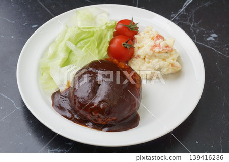 Demiglace hamburger steak Demiglace hamburger steak 139416286