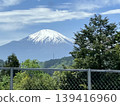 The beautiful spring view of Mount Fuji from the Shinkansen. 139416960