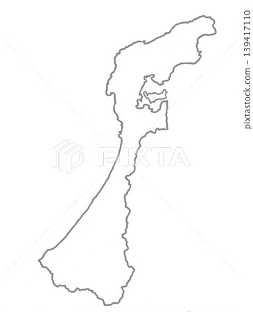 空白地圖,灰色,石川縣 空白地圖,灰色,石川縣 139417110