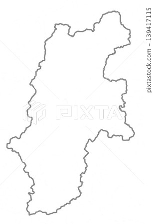 空白地圖，灰色，長野縣 139417115