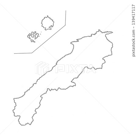 空白地圖,灰色:島根縣 空白地圖,灰色:島根縣 139417117