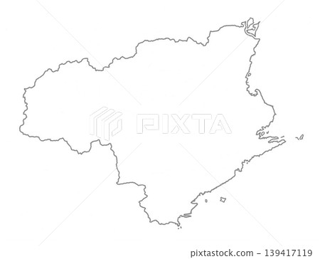Blank map, gray color, Tokushima Prefecture Blank map, gray color, Tokushima Prefecture 139417119