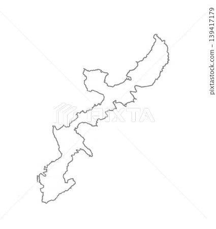 Blank map, gray color, Okinawa Prefecture 139417179