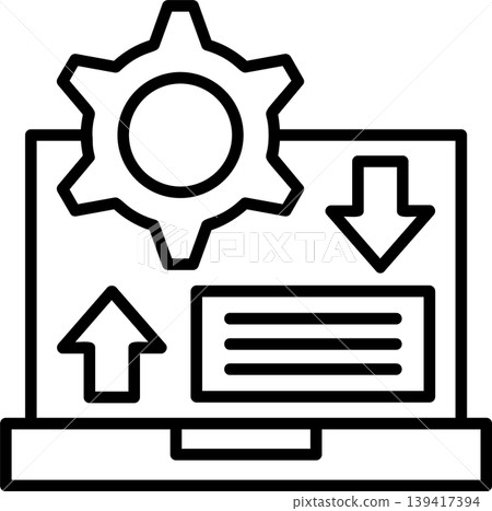 Agile Outline Vector Icon Design Agile Outline Vector Icon Design 139417394