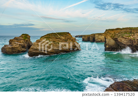 Cathedrals Beach in Galicia Spain. Cathedrals Beach in Galicia Spain. 139417520