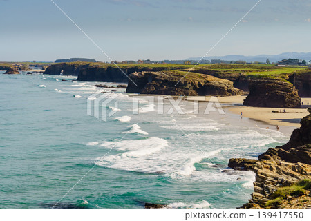 Cathedral Beach in Galicia Spain. 139417550