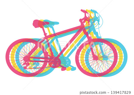 Black bicycle, side view. Black leather saddle and handles. Png clipart isolated on transparent background Black bicycle, side view. Black leather saddle and handles. Png clipart isolated on transparent background 139417829