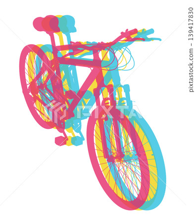 Black bicycle, side top view. Black leather saddle and handles. Png clipart isolated on transparent background 139417830