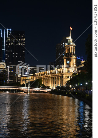 Shanghai night view - Shanghai Central Post Office Shanghai night view - Shanghai Central Post Office 139417851