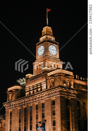 Shanghai night view - Western architecture on the Bund Shanghai night view - Western architecture on the Bund 139417862