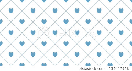 Seamless pattern with hearts, romantic tileable background Seamless pattern with hearts, romantic tileable background 139417938