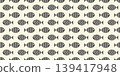 Nautical seamless pattern with swimming cartoon fish 139417948