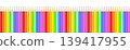 Realistic pencils border. Drawing crayons in a line 139417955