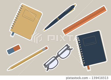 Digital Planner Sticker Set Vector Academic Stationery Stickers for Goodnotes Minimalist School Icons with White Border for Journaling and Planning Digital Planner Sticker Set Vector Academic Stationery Stickers for Goodnotes Minimalist School Icons with White Border for Journaling and Planning 139418313