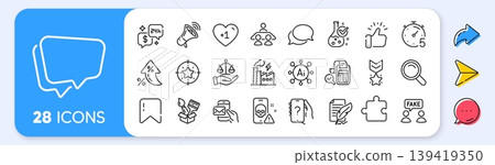 Timer, Messenger and Megaphone line icons. Interest rate, AI generate, Inflation icons. Pack of Ask question, Bill accounting, Interview job icon. Cyber attack, Speech bubble, Search pictogram. Vector Timer, Messenger and Megaphone line icons. Interest rate, AI generate, Inflation icons. Pack of Ask question, Bill accounting, Interview job icon. Cyber attack, Speech bubble, Search pictogram. Vector 139419350