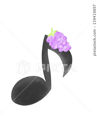 Grape-shaped musical note Grape-shaped musical note 139419897