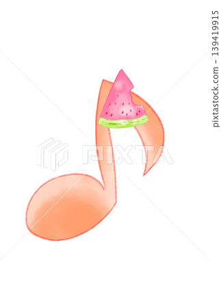 Musical note with watermelon Musical note with watermelon 139419915