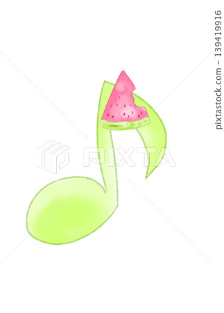 Musical note with watermelon Musical note with watermelon 139419916