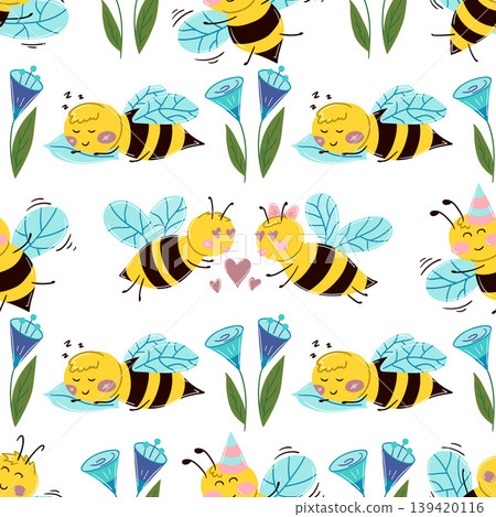Seamless pattern. Spring print perfect for children's textile design, decor 139420116