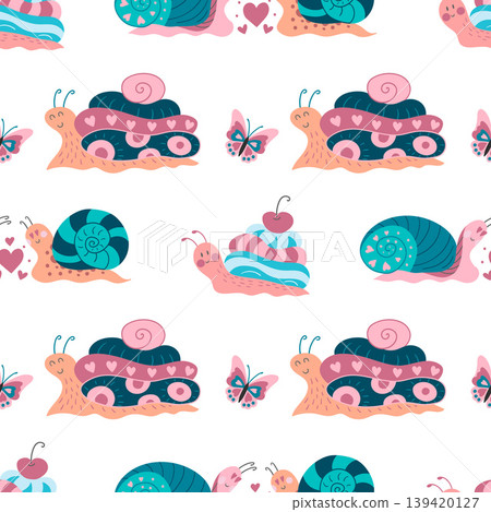 Seamless pattern. Spring print perfect for children's textile design, decor 139420127