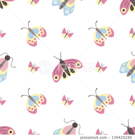 Seamless pattern. Spring print perfect for children's textile design, decor Seamless pattern. Spring print perfect for children's textile design, decor 139420280