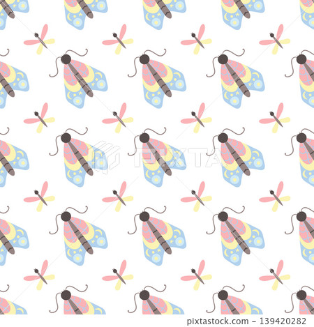 Seamless pattern. Spring print perfect for children's textile design, decor Seamless pattern. Spring print perfect for children's textile design, decor 139420282