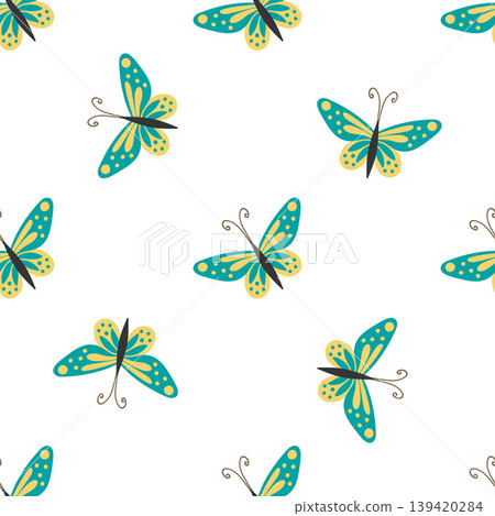 Seamless pattern. Spring print perfect for children's textile design, decor Seamless pattern. Spring print perfect for children's textile design, decor 139420284
