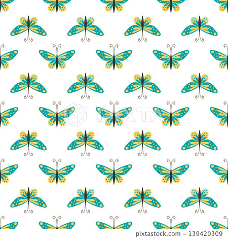 Seamless pattern. Spring print perfect for children's textile design, decor Seamless pattern. Spring print perfect for children's textile design, decor 139420309