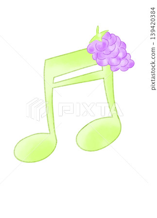 Grape-shaped musical note Grape-shaped musical note 139420384