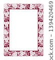 Art Nouveau wild flowers frame 139420469