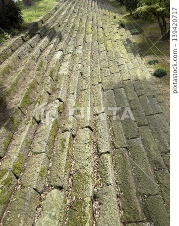 Stairs at Fukui Castle Ruins Stairs at Fukui Castle Ruins 139420717