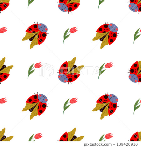 Seamless pattern. Spring print perfect for children's textile design, decor Seamless pattern. Spring print perfect for children's textile design, decor 139420910