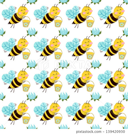 Seamless pattern. Spring print perfect for children's textile design, decor Seamless pattern. Spring print perfect for children's textile design, decor 139420930